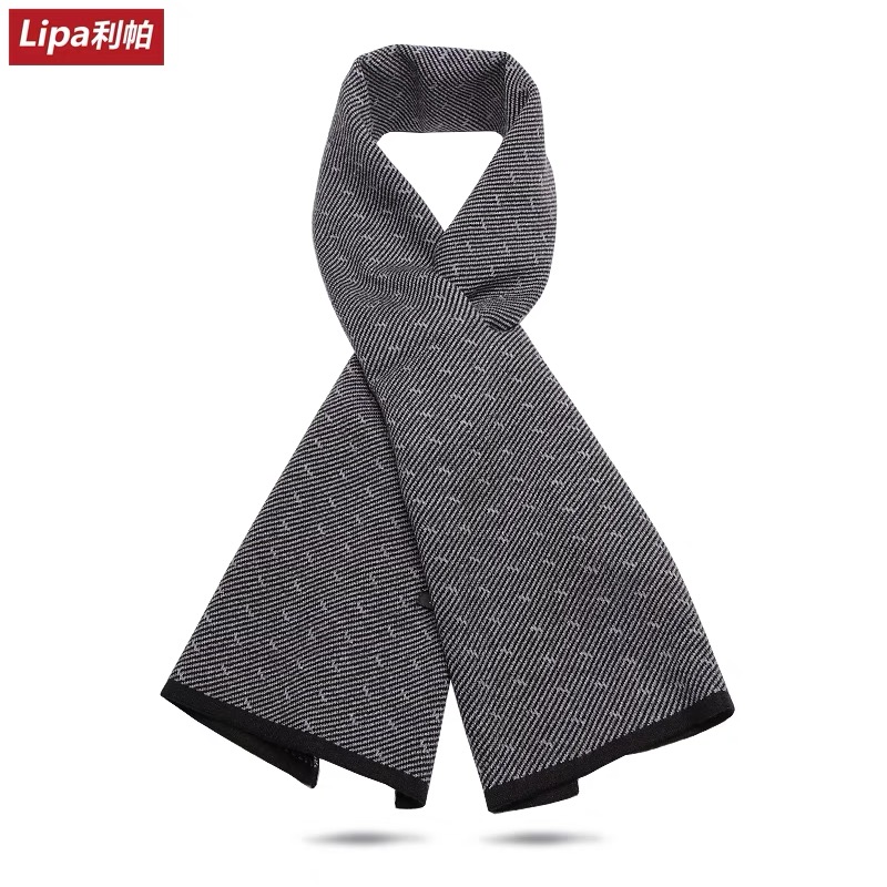 短款小围巾商务时尚高档男士冬季