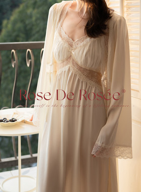 Roserosee 茜茜公主睡裙女2026新款夏季高级感性感睡衣蕾丝连衣裙
