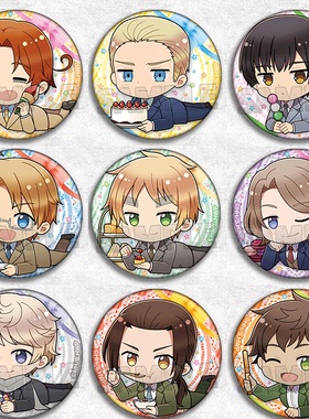 黑塔利亚 动漫徽章胸章周边吧唧吃货挂件美国法国中国意大利日本