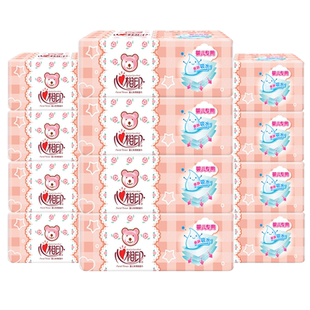 心相印抽纸婴儿用3层压花柔厚母婴纸面巾餐巾纸大码L码大包装纸巾