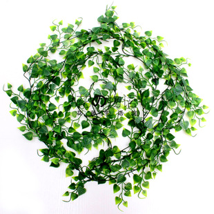 国庆圣诞水管空调隔断装饰仿真假小叶子细圆叶藤蔓花藤条