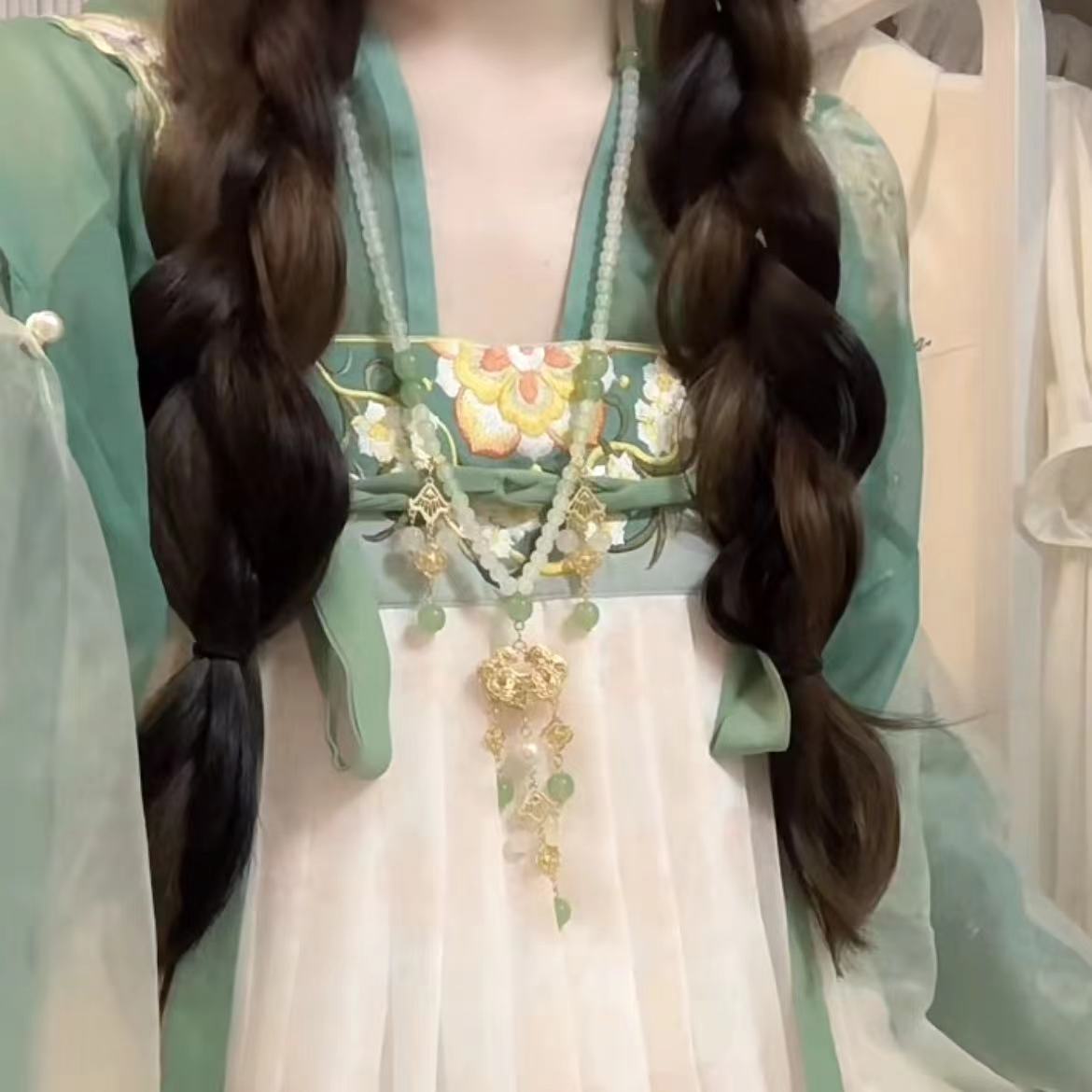 国风汉服璎珞背云新中式项链