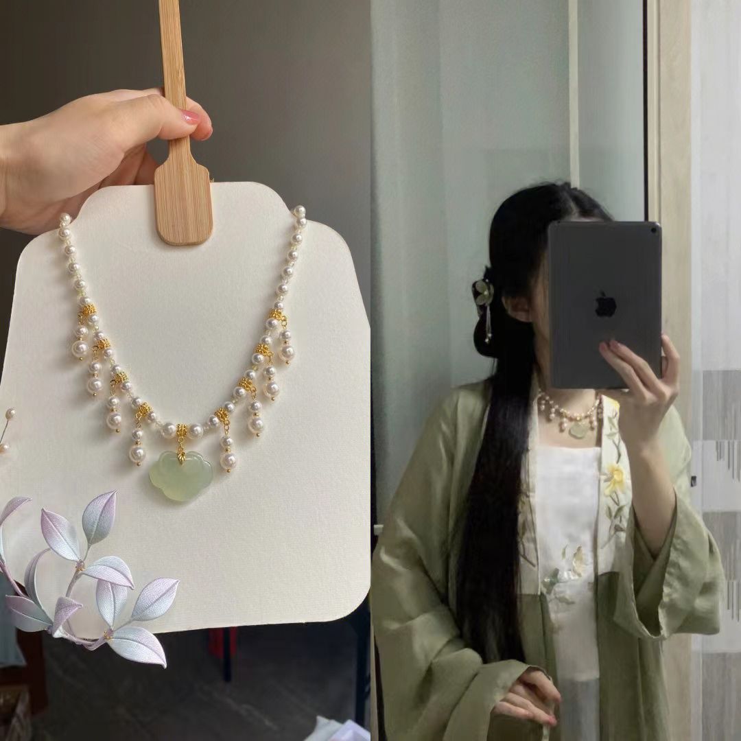 旗袍汉服璎珞百搭古风平安祥云锁