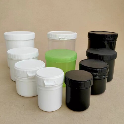 塑料罐子油墨罐食品级加厚密封包装分装罐500ml1升公斤大口锡膏罐