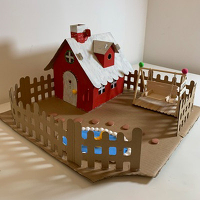 儿童手工制作diy小屋房子模型