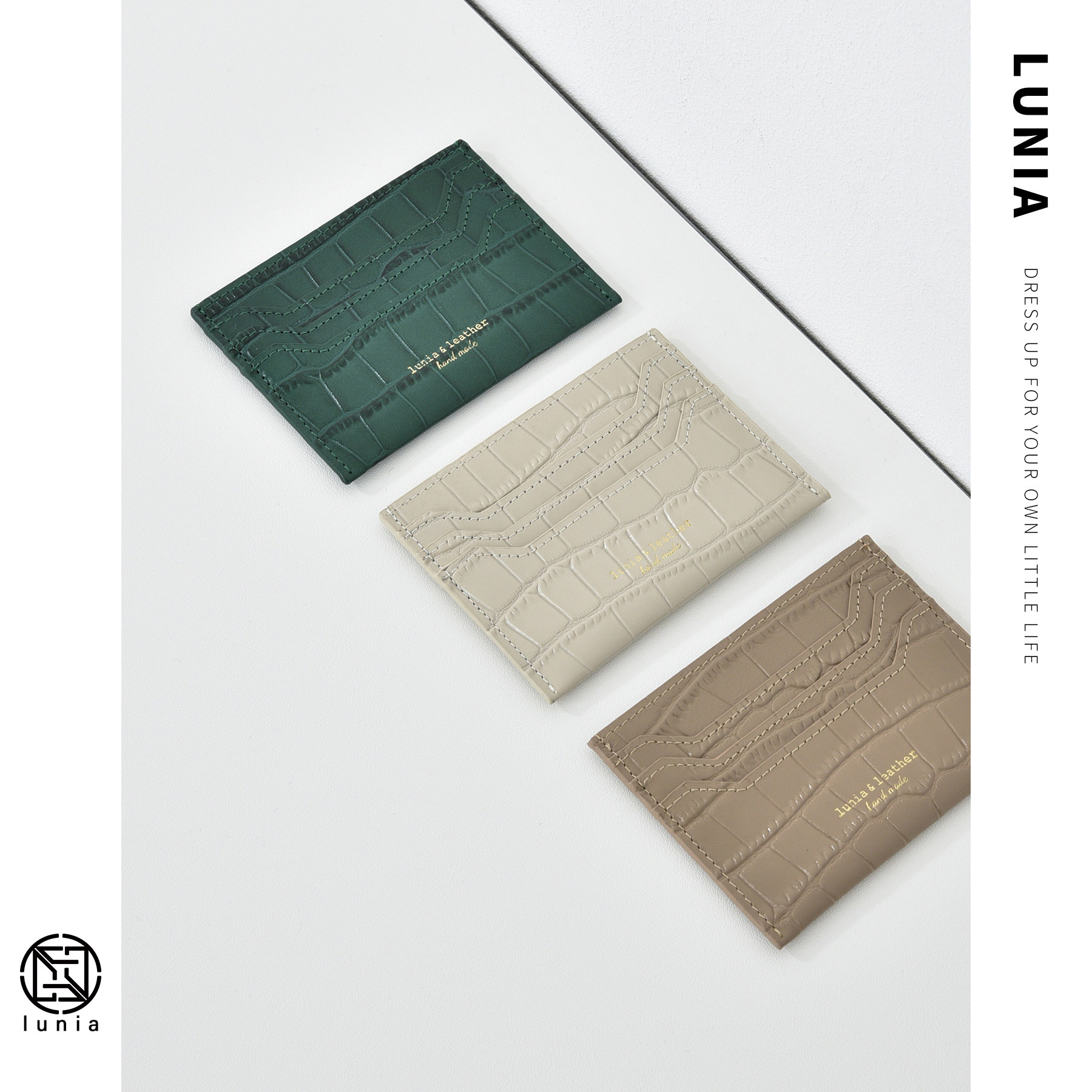 韩国东大门bucks&leather超薄卡包鳄鱼纹真皮驾驶证卡夹钱包ins潮