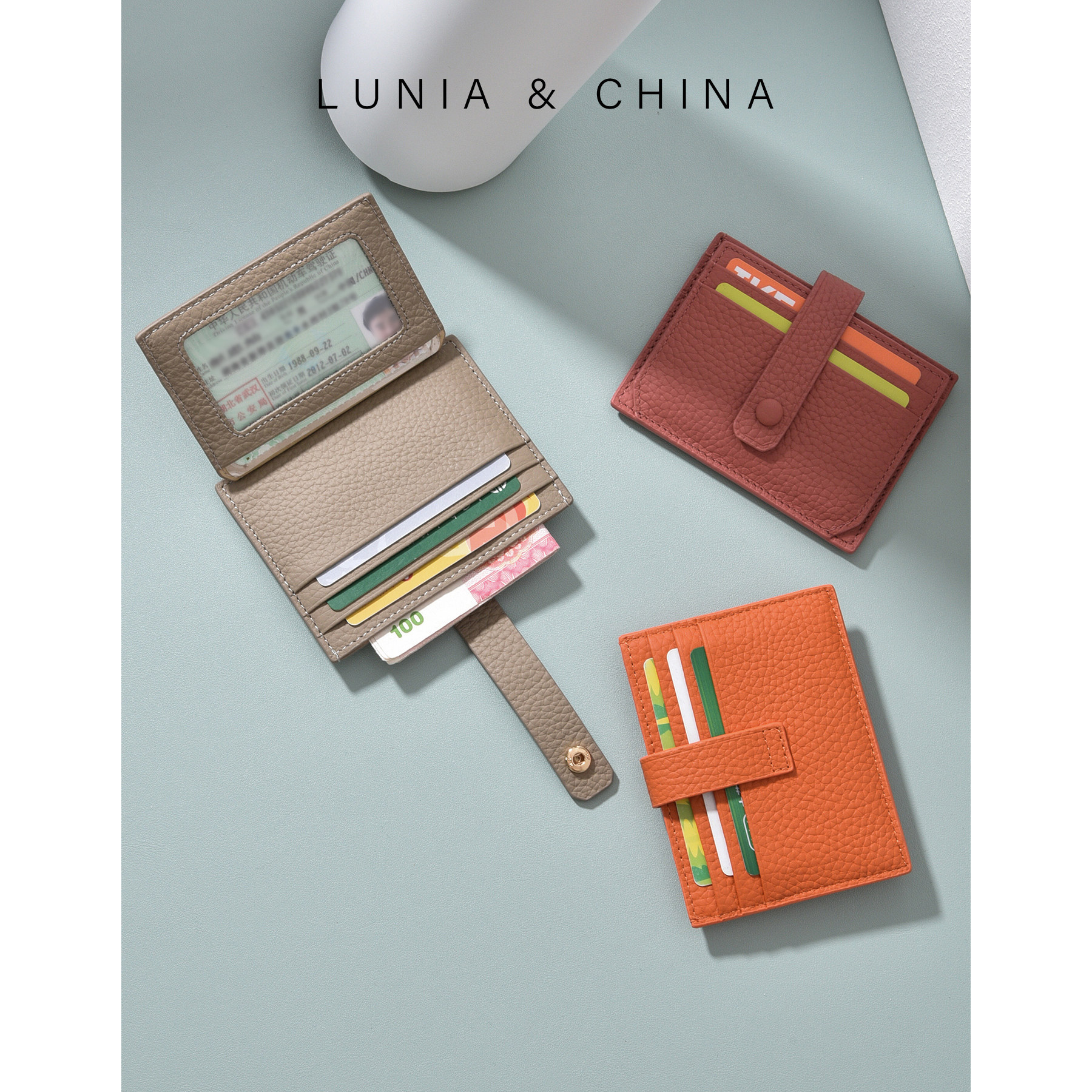 日韩真皮卡包女超薄迷你零钱包驾驶证一体ck多卡位牛皮驾照卡夹