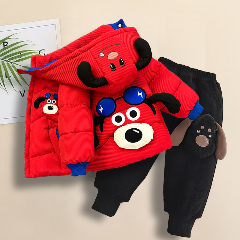 宝宝棉衣冬装卡通棉袄加绒加厚