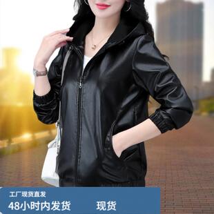 连帽陂夹克外套女款春秋季2025新款宽松大码洋气妈妈秋装短款陂衣