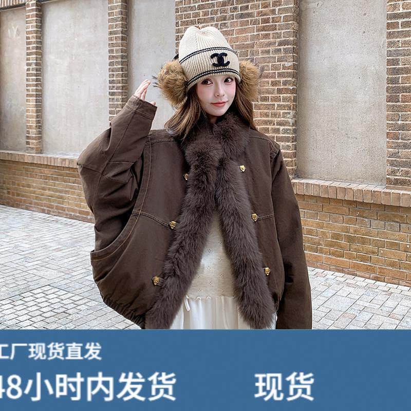 咖色真毛领羽绒服女冬季2025新款复古时尚高级感90白鸭绒加厚外套,模玩/动漫/周边/娃圈三坑/桌游,Cosplay女装/cos女装,淘宝优惠券,粉丝福利购,淘宝优惠卷