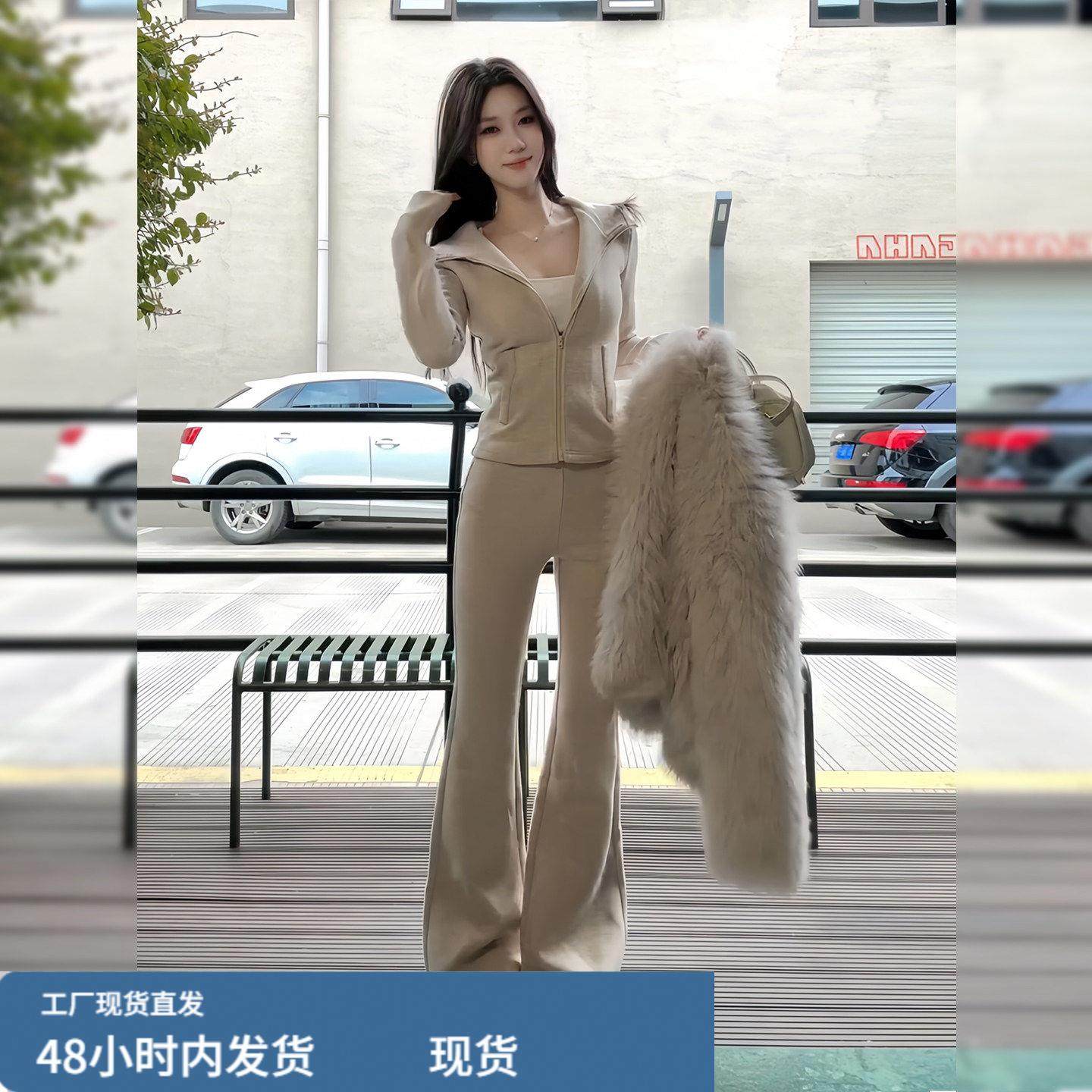 2026超火冬装一整套修身显瘦韩系加绒运动休闲卫衣阔腿裤两件套女,孕妇装/孕产妇用品/营养,套装,淘宝优惠券,粉丝福利购,淘宝优惠卷