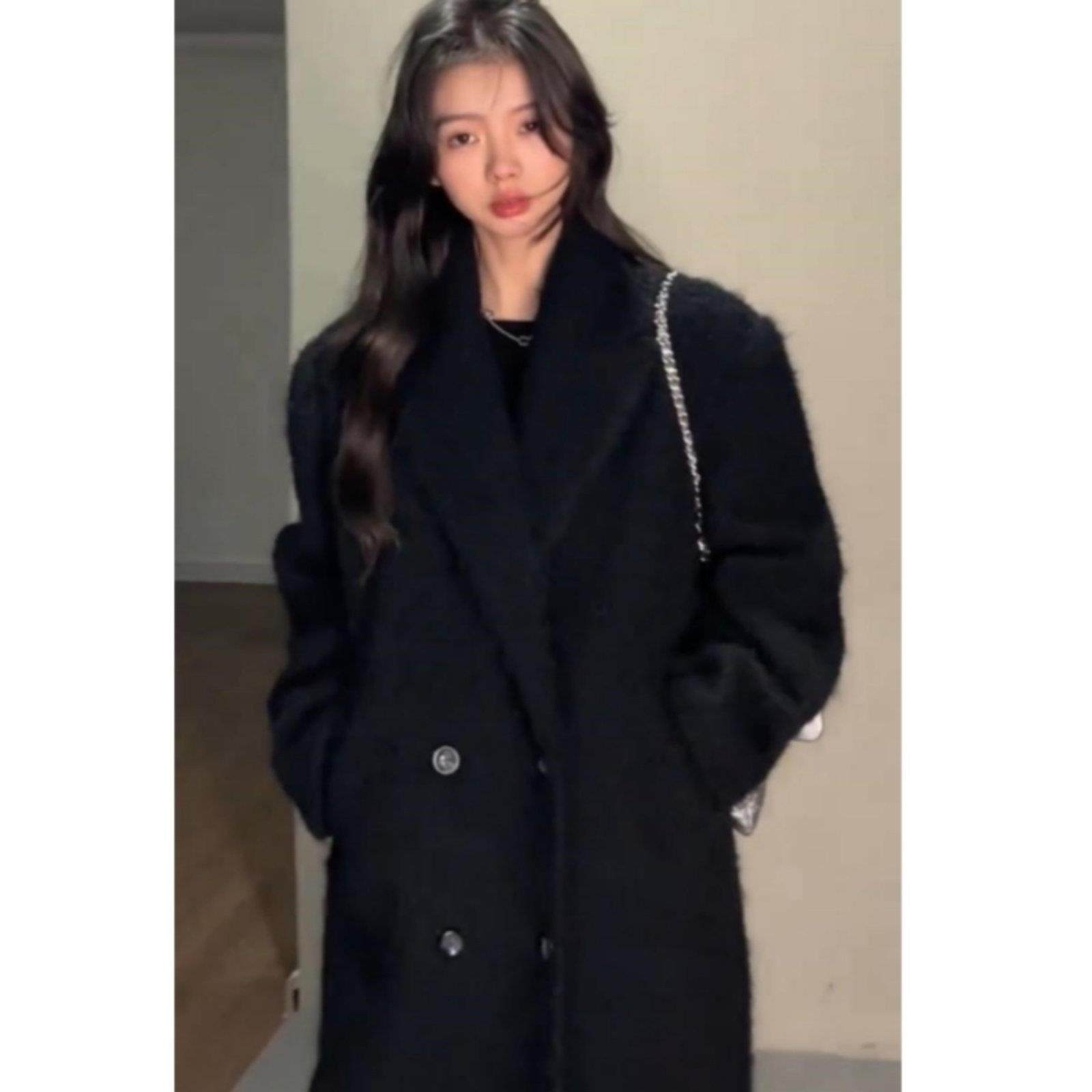 黑色呢子大衣女羽绒服内胆2025秋冬高级感小个子正肩西装毛呢外套,运动/瑜伽/健身/球迷用品,广场舞套装,淘宝优惠券,粉丝福利购,淘宝优惠卷