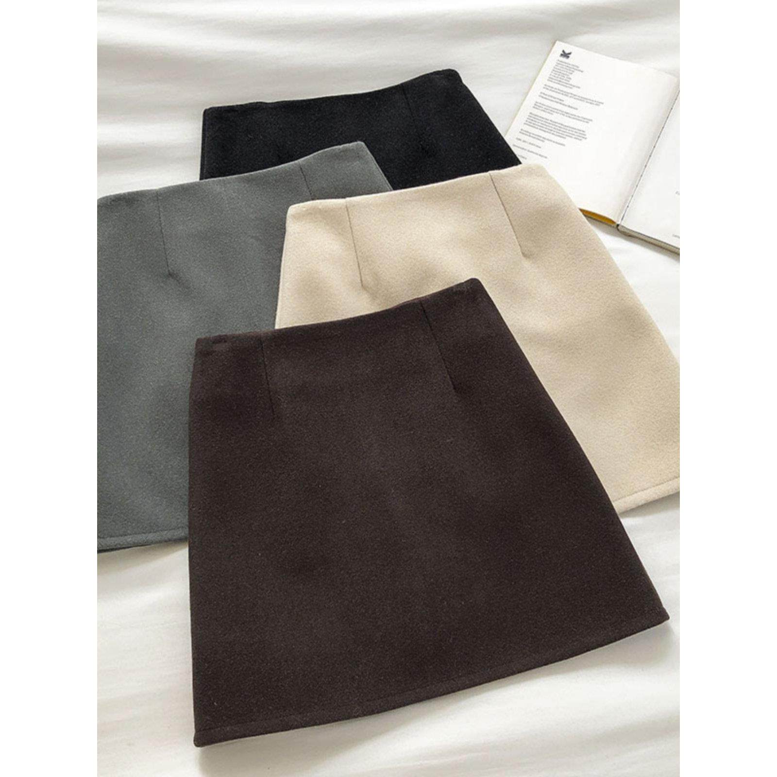 2025秋冬新款覆古气质毛呢半身裙女小个子短裙显瘦高腰A字包臀裙,运动/瑜伽/健身/球迷用品,瑜伽短裙,淘宝优惠券,粉丝福利购,淘宝优惠卷