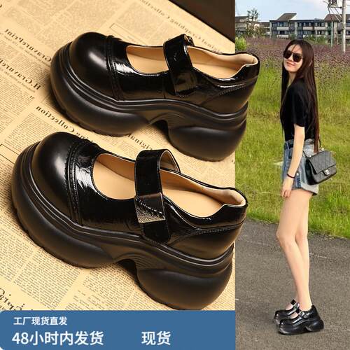 厚底英伦风增高玛丽珍单鞋女2026春季新款时尚松糕百搭休闲乐福鞋