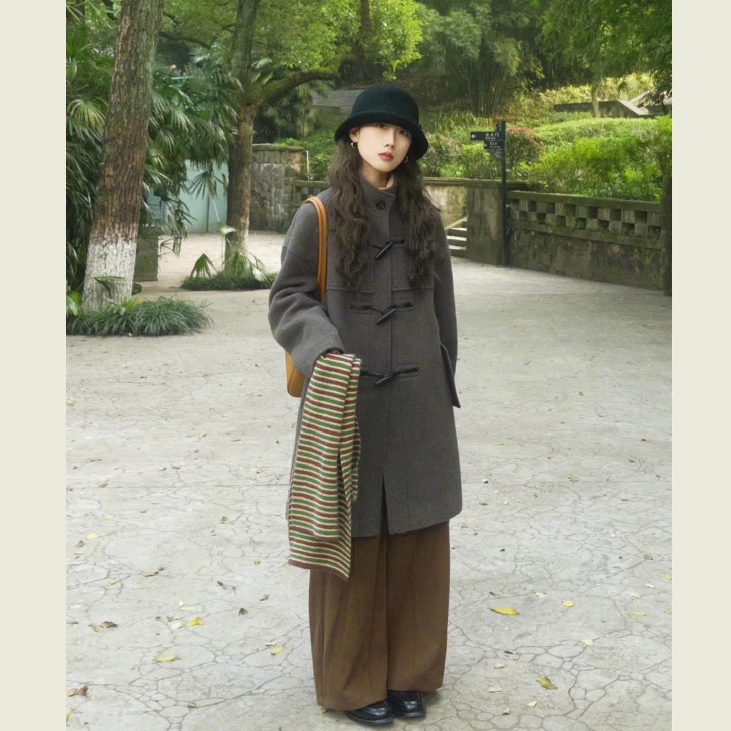 灰棕色立领牛角扣毛呢外套女秋冬季小个子中长款显瘦百搭呢子大衣,运动/瑜伽/健身/球迷用品,广场舞套装,淘宝优惠券,粉丝福利购,淘宝优惠卷