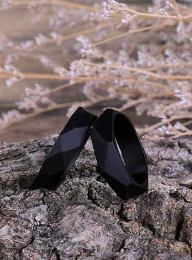 科檀木头手工定制刻字学生潮戒指