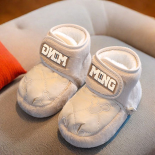 12个月防掉棉鞋 冬季 套保暖6 男女宝宝软底学步鞋 靴 加厚新生婴儿鞋