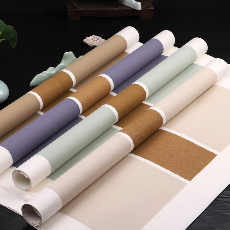 四尺蜡染投稿国展空白半生半熟书法毛笔专用宣纸参赛比赛考试方块