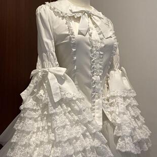 衬衫 内搭姬袖 内搭外穿 Lolita衬衫 蕾丝doll感原创lolita姬袖