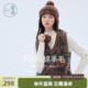 紫涵100%绵羊毛v领针织马甲背心女2025年冬季 费尔岛马夹上衣 新款