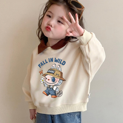 POLO翻领卫衣假两件长袖