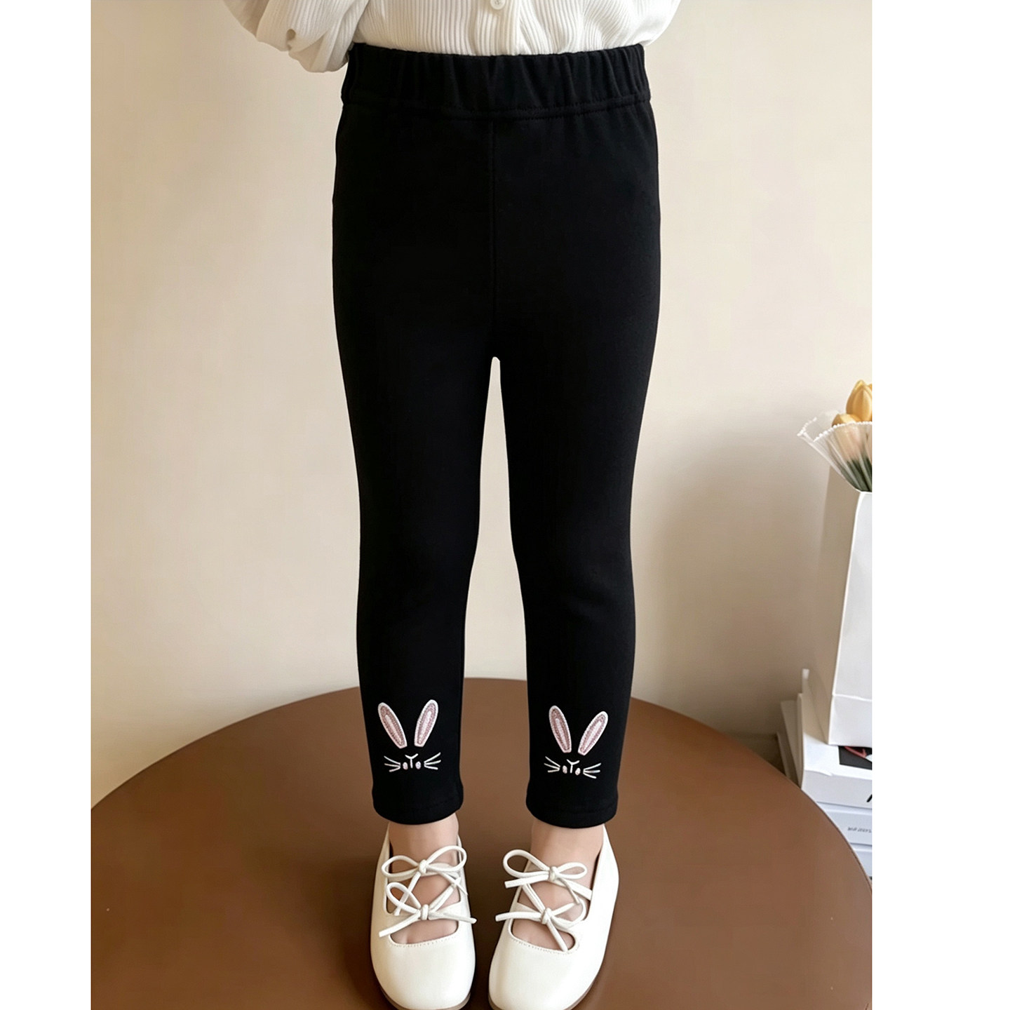 女童纯棉弹力百搭裤子春秋季儿童装长裤女宝小女孩修身外穿打底裤