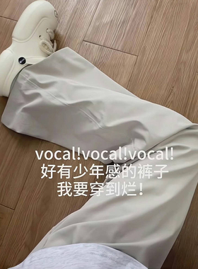 浅灰色山本裤女2025年夏季薄款裤子女高腰垂感宽松小个子阔腿长裤