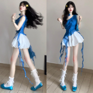 白色花苞裙裤女夏季2025新款高腰短款半身裙气质短裤甜辣风蓬蓬裙