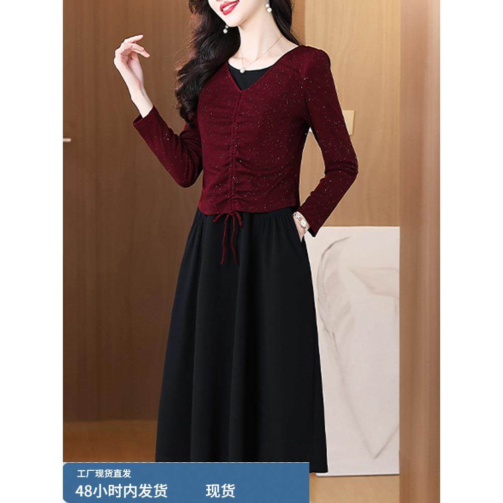 早秋季套装女装2025新款巨好看的秋装穿搭一整套两件套连衣裙妈妈