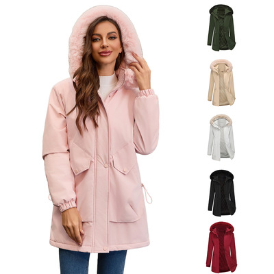 Women's Winter Mid Long Style Overcoming Plush Big coat top