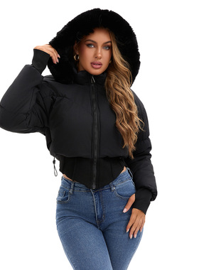 Women's autumn winter thick warm cotton coat waist jacket