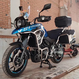 GSADV适用铃木DL250护杠不锈钢保险杠改装件摩托车三箱架边箱尾箱