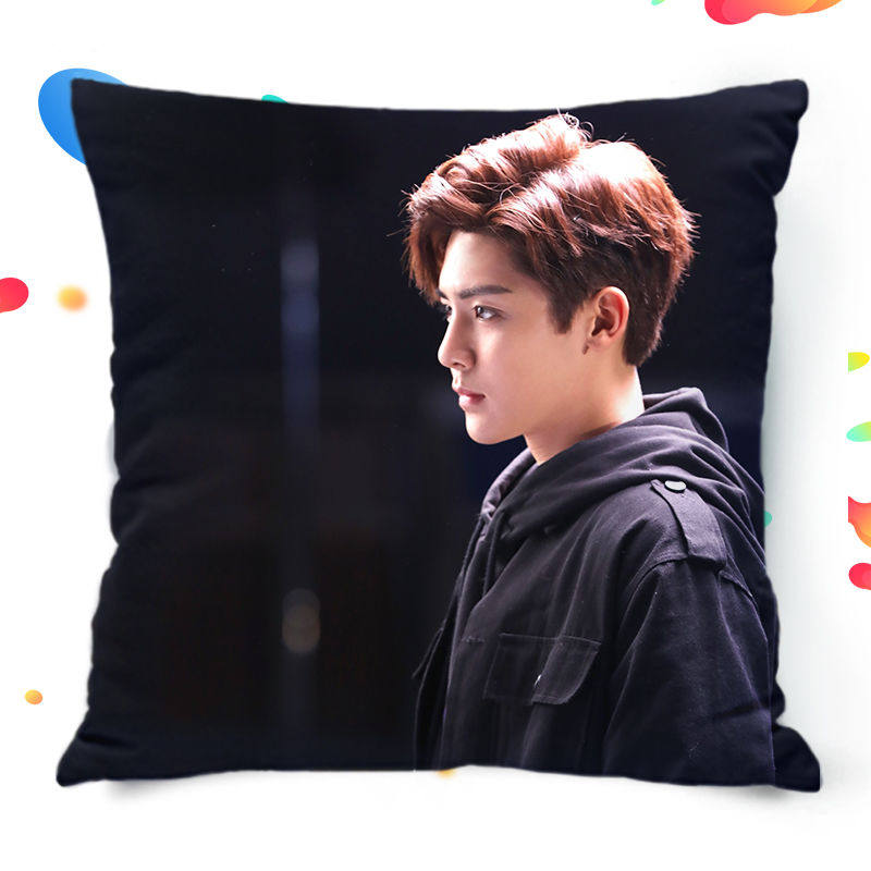 侯明昊抱枕明星自制私人头像印双面照片diy图片定制学生可爱枕头