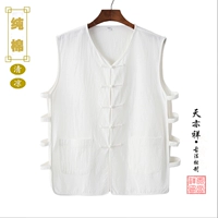 Phần mỏng không tay Tang phù hợp với áo vest nam vest vest vai vest vest nam retro tấm thủy triều khóa Trung Quốc trang phục tùy chỉnh - Dệt kim Vest bộ vest nam trẻ trung