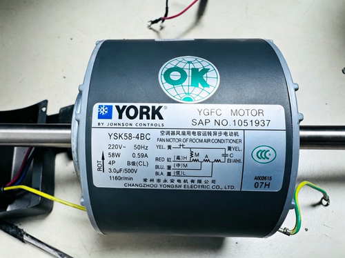 YORK约克原装电机YGFC MOTOR YSK58-4BC常州市永安电机马达风机