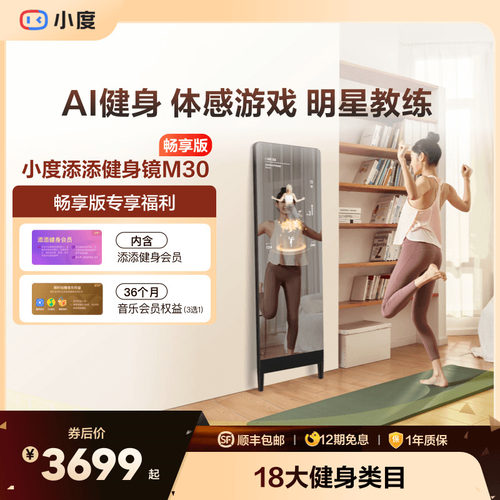 【官方旗舰店】小度添添M30魔镜智能健身镜运动健身瑜伽