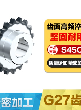 G27 链轮 08B 模具链条齿轮 4分08B 单排工业齿轮 精密模具配件