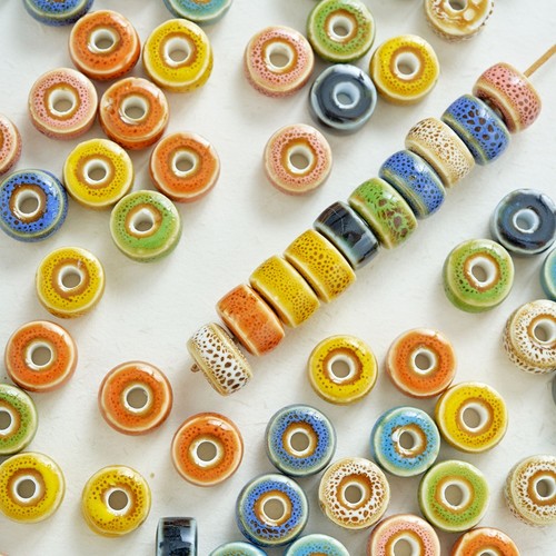 陶瓷珠子手工编织手链项链