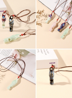 女陶瓷不怕水项坠摆摊