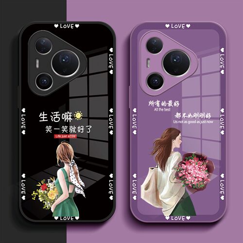 适用华为Pura80pro手机壳LMR-AL00新款高级感保护套钢化玻璃壳奢华个性全包创意