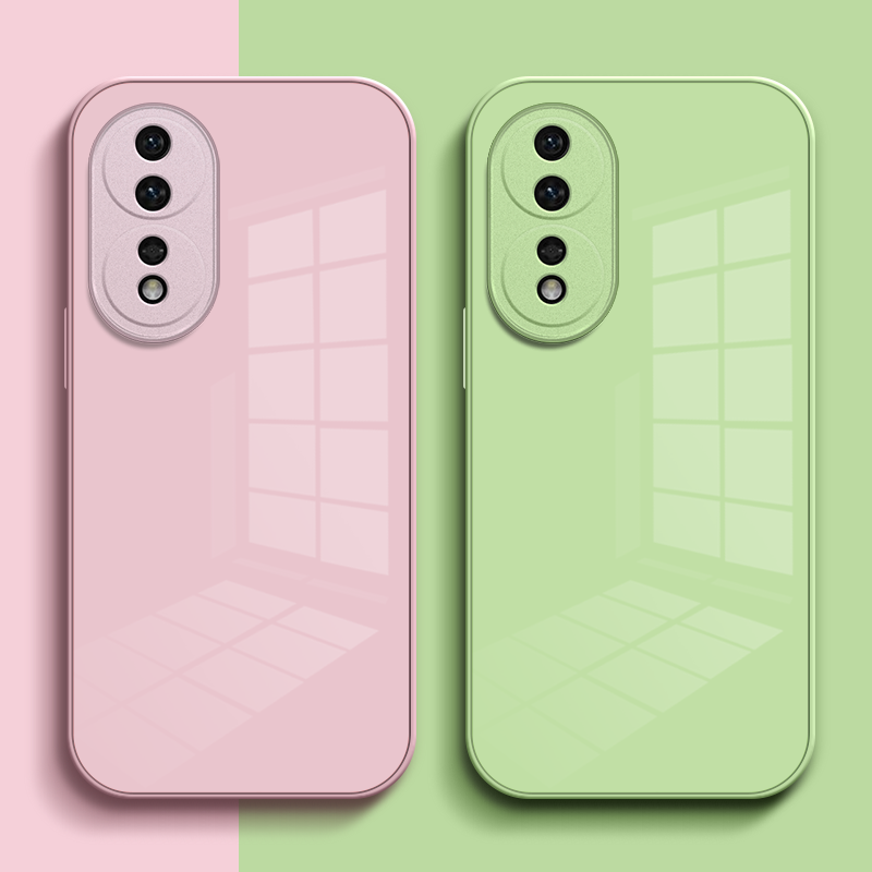 适用荣耀80pro直屏版手机壳ANB-AN0O简约h0n0r80pr0轻奢HONOR8opro直屏保护套80por硬壳新款纯色玻璃套玻璃壳