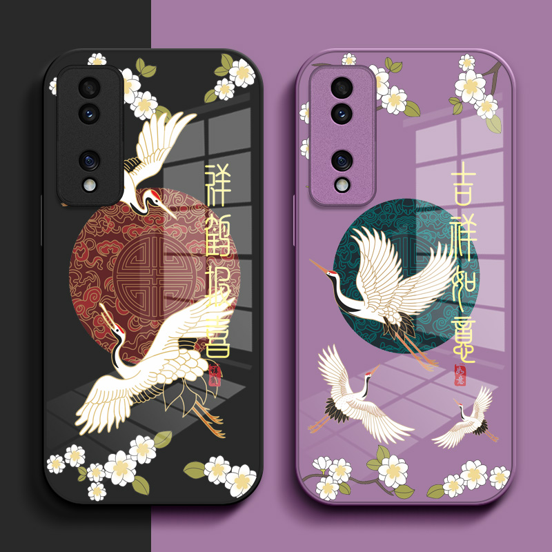 适用荣耀 80gt手机壳AGT-AN00钢化玻璃壳八十Gt中国风honor80Gt保护套h0n0r80小清新80Gt玻璃套huawei国潮