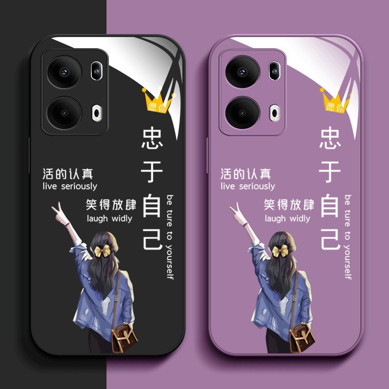 适用oppoReno13pro手机壳PKK110高级reon 13pro奢华ronel3pro玻璃壳Rneo13pr0时尚ren013pro硬壳简约保护套