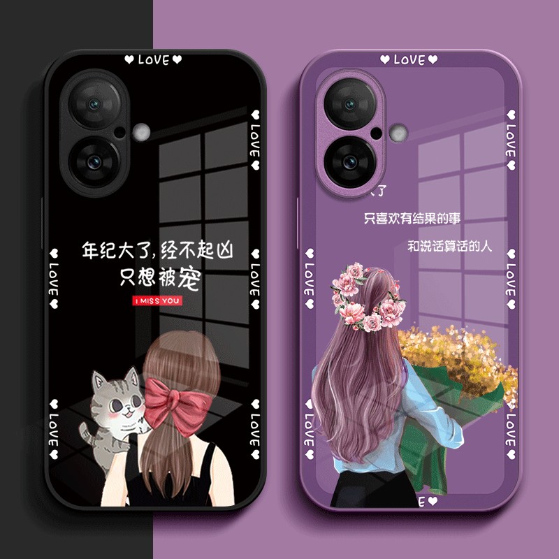 适用iphone16plus手机壳A3291女款平果16plus玻璃壳Ihone16plus高级Ipone16plus奢华pgL6plus保护套全包个性