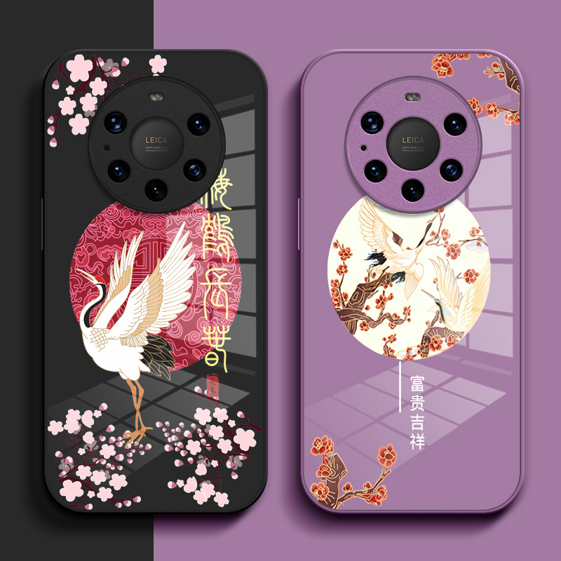 适用华为 Mate40pro+手机壳NOP-AN00钢化玻璃壳meite40pro+硬壳mete40pro+奢华魅特40pro+保护套高级感保护壳