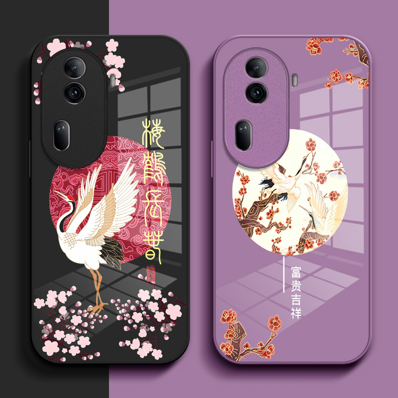 适用oppo Reno11pro手机壳PJJ110钢化玻璃壳reon11pr0硬壳PJJ11o奢华Rneo1lpro保护套ren011pro高级感保护壳