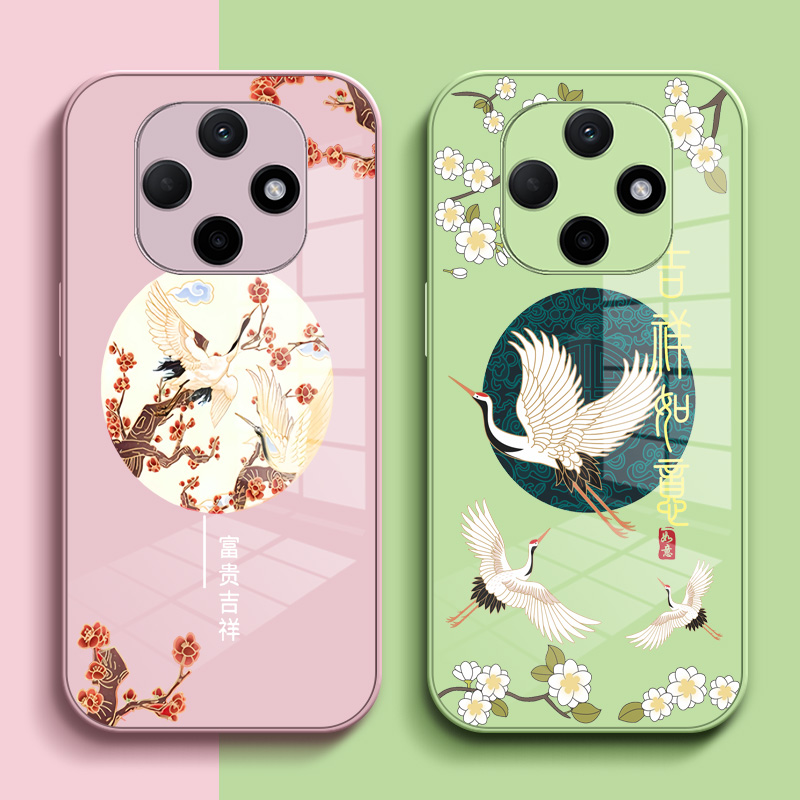 适用oppo A6pro手机壳PLN110玻璃保护套玻璃背板高级感钢化玻璃玻璃壳