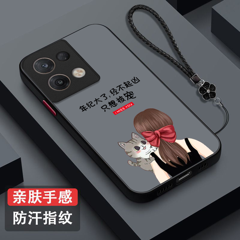 适用oppo Reno8pro手机壳PGAM10女神气质风rneo8pro保护套Reon8pro全包8防摔PGAM1o女款磨砂半透明奢华高级感