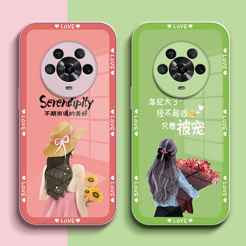 适用荣耀 Magic4手机壳LGE-AN00玻璃壳HONORmαgic4硬壳Maigc4女款mag1c4保护套maglc4全包Magic4奢华mglc4