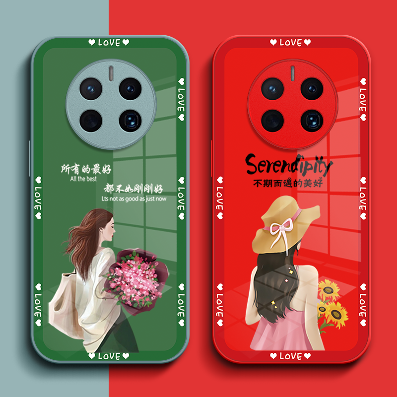 适用华为 Mate50手机壳CET-AL00玻璃壳meta50保护套mae全包麦特5O女款mte5O奢华meat50高级感mt50个性mote50